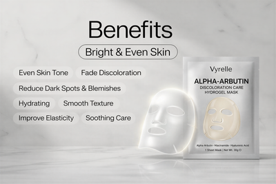 Vyrelle™ Alpha-Arbutin Brightening Hydrogel Mask (Dark Spots & Hyperpigmentation Care)